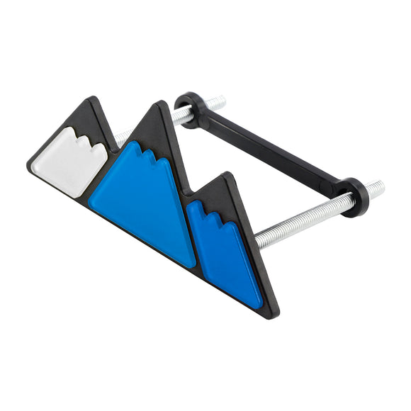 Tri-Color Grille Badge for Toyota Tacoma Tundra 4Runner Blue/ White Mountain Emblem