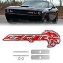 Emblema da grade dianteira SRT Hellcat para carregador Challenger SRT emblema cromado preto/vermelho cromado/vermelho preto-20