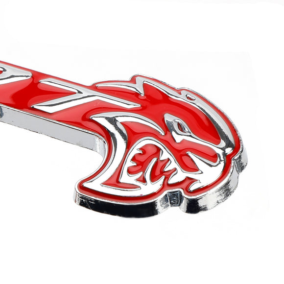 Emblema da grade dianteira SRT Hellcat para carregador Challenger SRT emblema cromado preto/vermelho cromado/vermelho preto