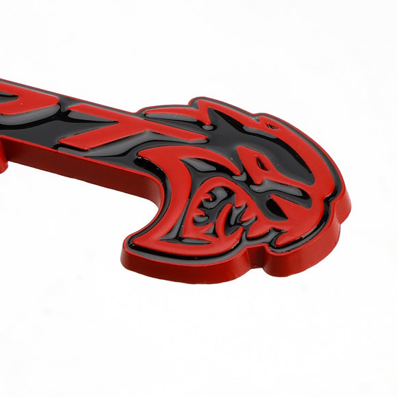 Emblema da grade dianteira SRT Hellcat para carregador Challenger SRT emblema cromado preto/vermelho cromado/vermelho preto