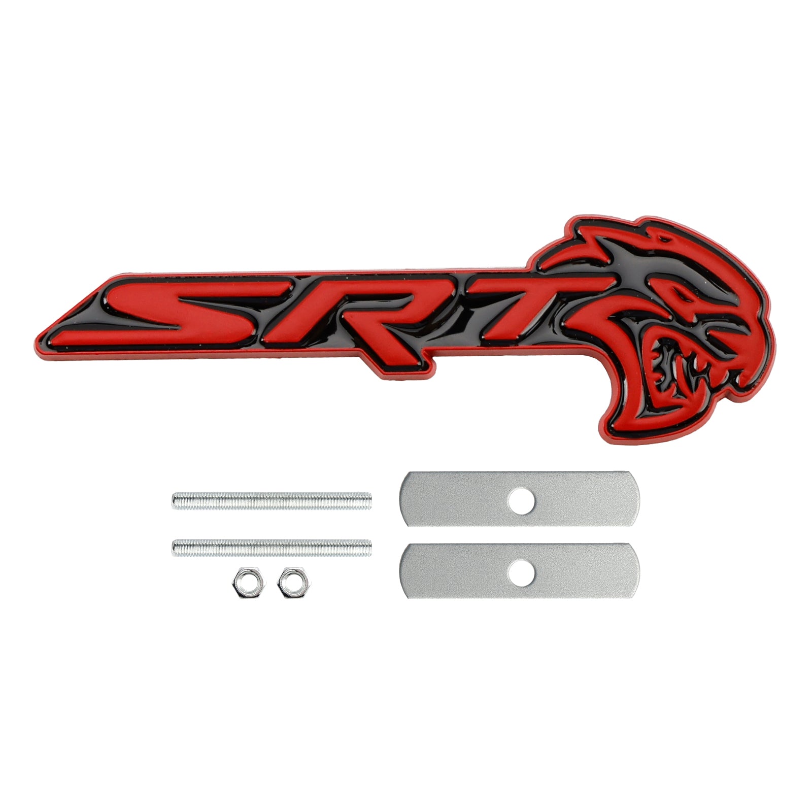 Front Grille SRT Hellcat Emblem For Charger Challenger SRT Chrome Black / Chrome Red / Red Black Badge