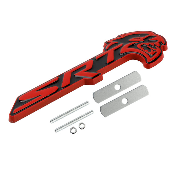 Emblema da grade dianteira SRT Hellcat para carregador Challenger SRT emblema cromado preto/vermelho cromado/vermelho preto