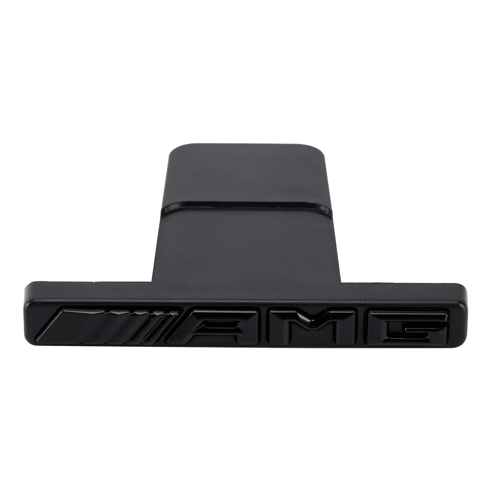Comprar negro Emblema de parrilla AMG con franja vertical delantera para Mercedes-Benz, cromado, rojo y negro.