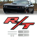 R/T-badge voorbumpergrille-embleem voor Dodge Charger Challenger rood/chroom/zwart/rood-zwarte badge-21