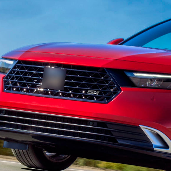 Emblema da grade do para-choque dianteiro Si para Honda Grill vermelho cromado/preto cromado/vermelho preto decalque emblema