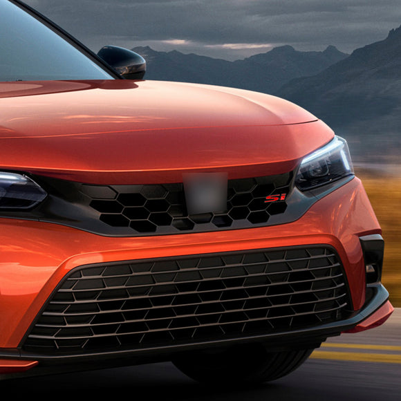 Emblema da grade do para-choque dianteiro Si para Honda Grill vermelho cromado/preto cromado/vermelho preto decalque emblema