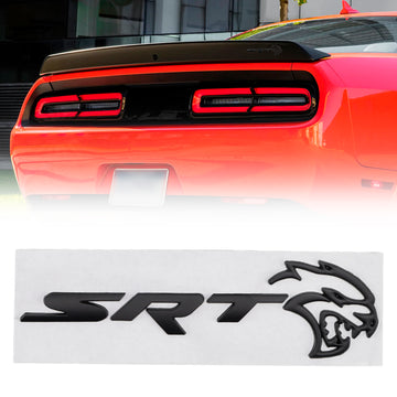 Comprar preto Emblema do decalque da porta traseira SRT Hellcat para Dodge Durango Charger Challenger Emblema da tampa do porta-malas