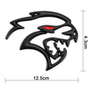 2x Hellcat Fender Side Emblem Badge Decal for Dodge Durango Charger Challenger SRT Hellcat Black-5