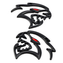 2x Hellcat Fender Side Emblem Badge Decal for Dodge Durango Charger Challenger SRT Hellcat Black-6