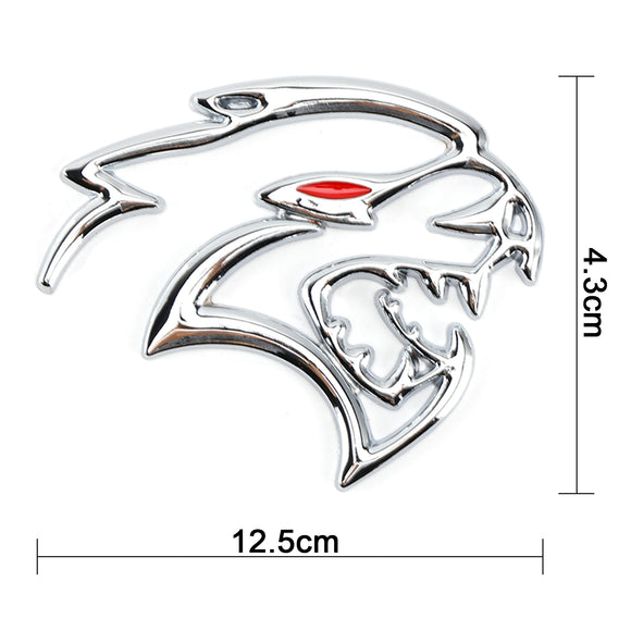 2x Hellcat Fender Side Emblem Badge Decal for Dodge Durango Charger Challenger SRT Hellcat Black