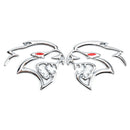 2x Hellcat Fender Side Emblem Badge Decal for Dodge Durango Charger Challenger SRT Hellcat Black-13