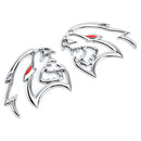 2x Hellcat Fender Side Emblem Badge Decal for Dodge Durango Charger Challenger SRT Hellcat Black-19