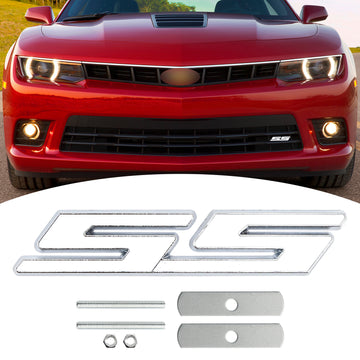 Comprar cromo Emblema SS da grade dianteira para Chevrolet Chevy Camaro Impala Malibu Holden Decal Badge