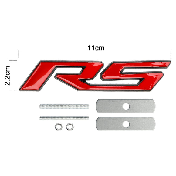 Emblema de decalque de grade frontal RS para Chevrolet Chevy Camaro Impala Malibu Holden