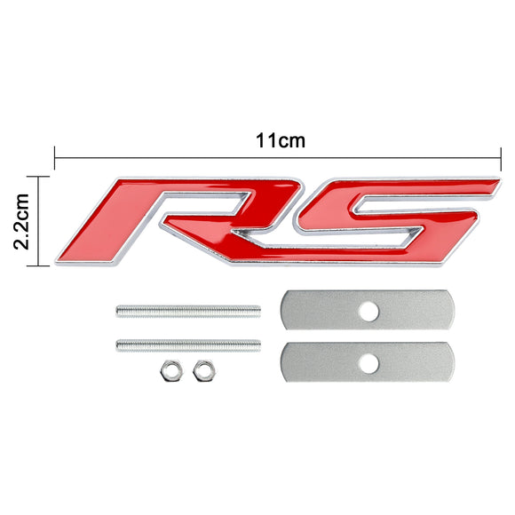 Emblema de decalque de grade frontal RS para Chevrolet Chevy Camaro Impala Malibu Holden