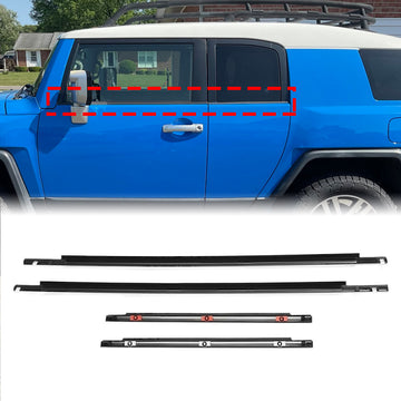 2007-2014 Toyota FJ Cruiser 4PCS Ikkunalista Trimmun tiivistehihnan säälista 68162-35073 68164-35041