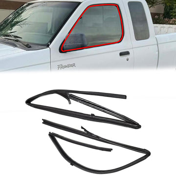 1998-2005 Nissan Frontier 2PCS Door Glass Run Rubbers 80331-2S400 80330-2S400 Weatherstrip Channel Seal Strip