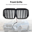 Zwart Enkele Lijn Voorbumper Grille Grill Fit BMW X7 G07 2023-2026 W/LED-3
