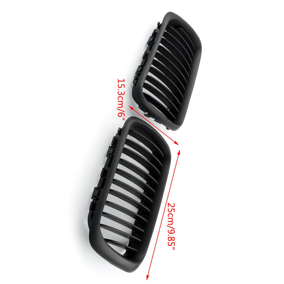 BMW 1997-1999 3 Series E36 M3 Front Bupmer Kidney Grill Matt Black Grille