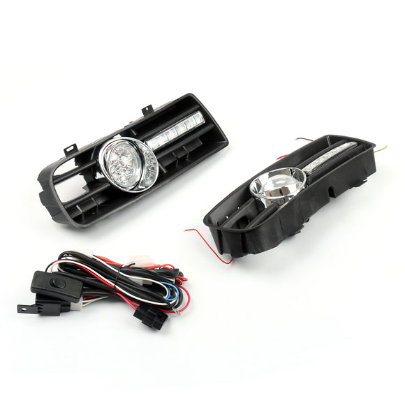 1999-2004 VW Golf GTI/TDI MK4 2x farol de neblina 5 LED grade do para-choque dianteiro lâmpada DRL genérica