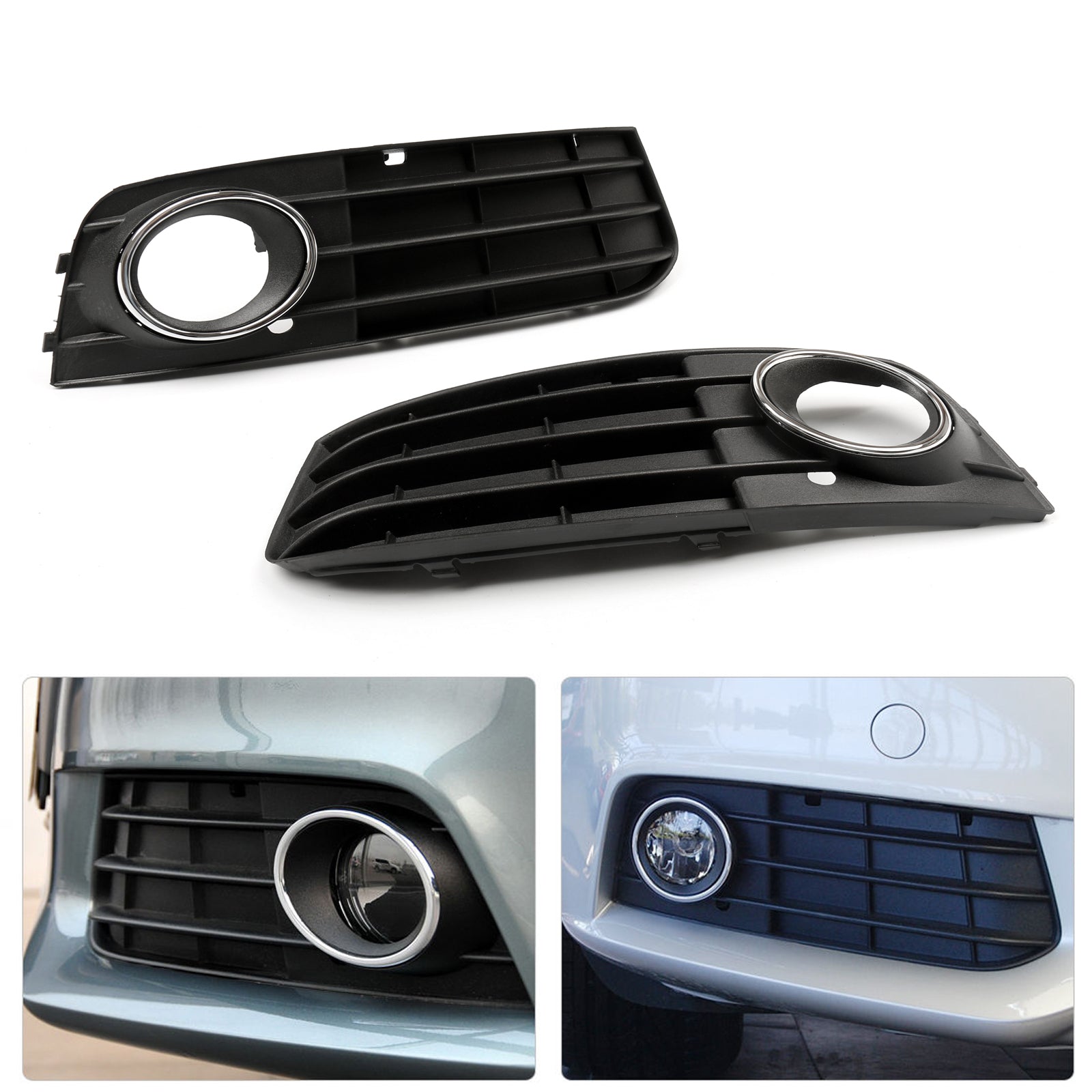 2009-2012 Audi A4 B8 nid d'abeille antibrouillard gril pare-chocs avant couvercle inférieur calandre noire 8KD 807 682 8KD 807 681