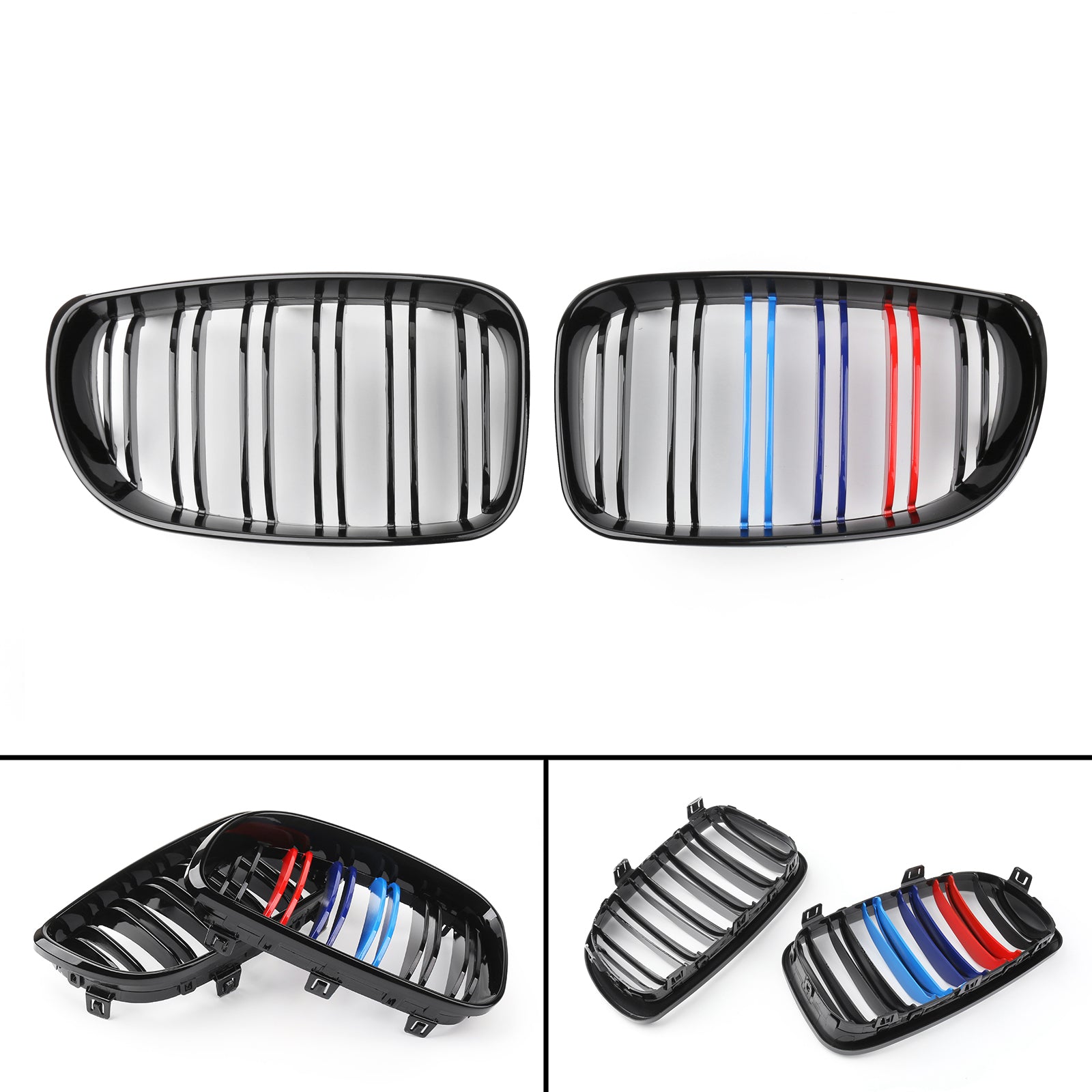 BMW 2007-2012 1 Series E81 E82 E87 E88 116i/118i/128i/135i/118d/120d/123d Front Bumper Grill Black Mcolor Grille