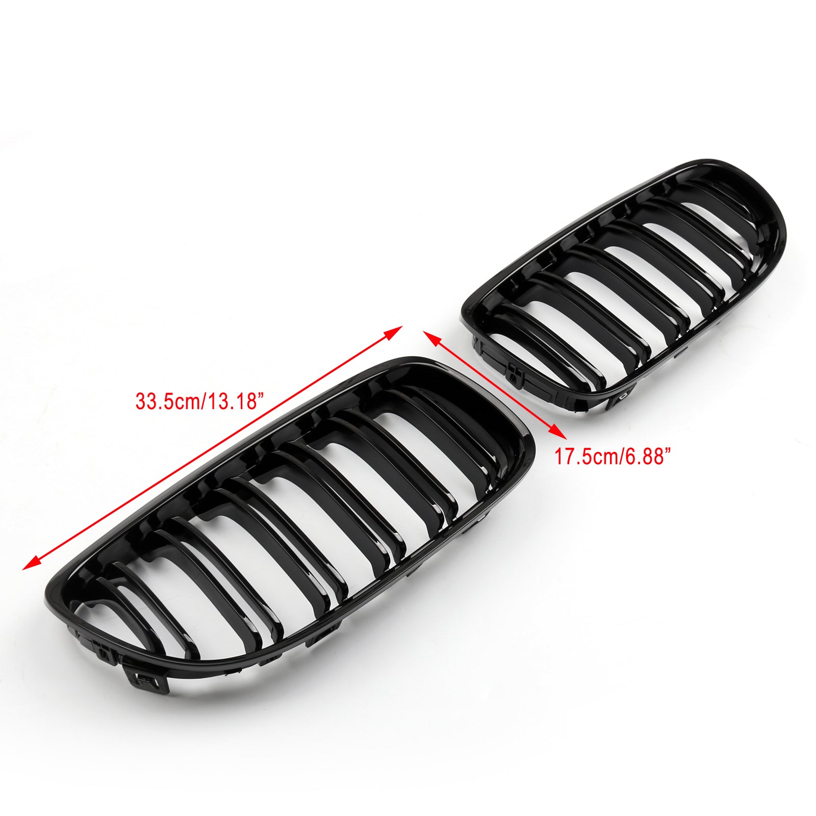 2008-2012 BMW E90/E91 LCI 3 Series Front Kidney Grill Grilles Double Rib Generic - 0