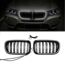 2011-2014 BMW X3 F25 Pre-LCI Kidney Double Slat LED Grill Etupuskuri Musta Säleikkö W/ C-rengas LED-1