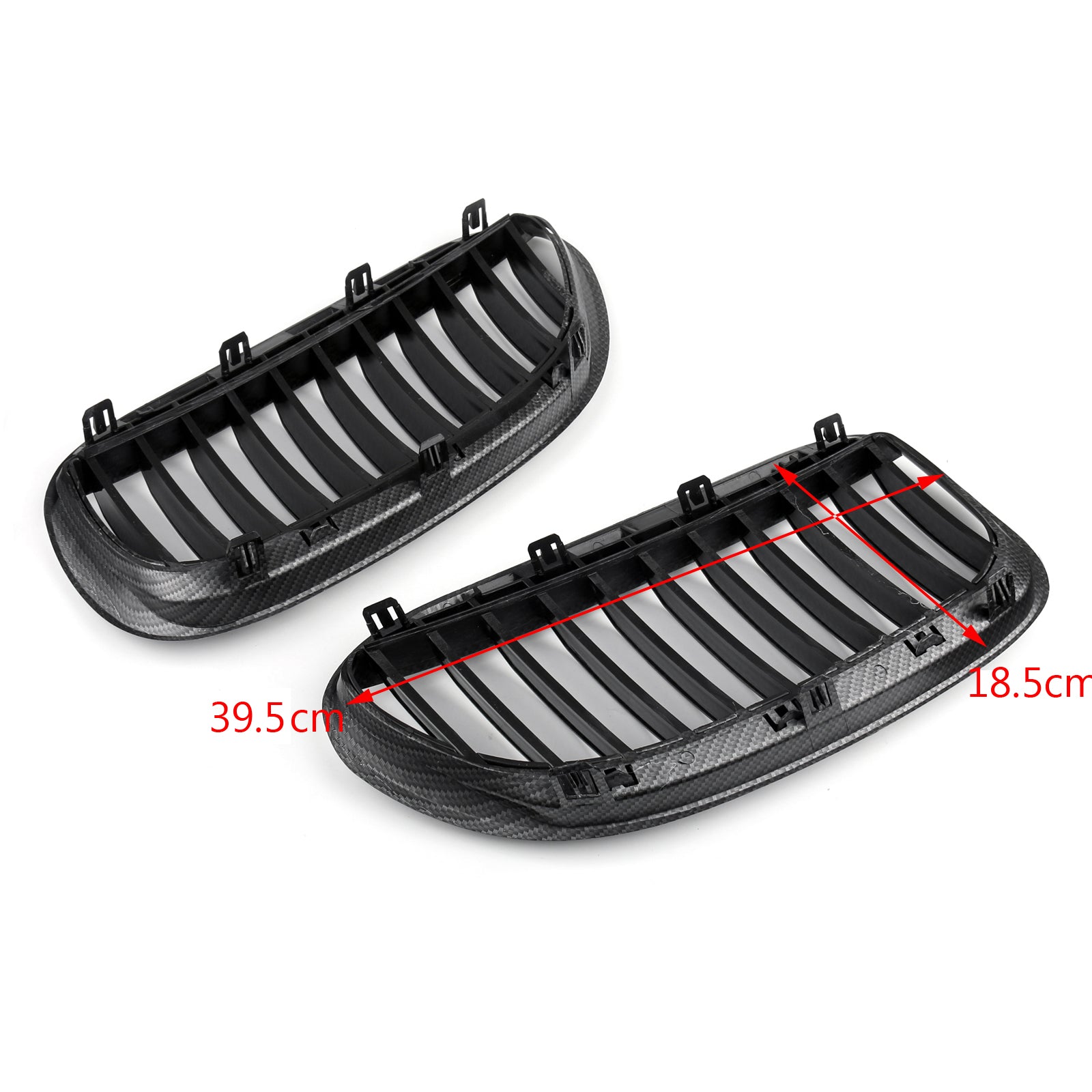 Parrilla delantera tipo riñón de carbono para BMW Serie 6 E63/E64 M6 Coupé convertible de 2 puertas 2004-2010