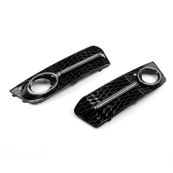 2009-2012 Audi A4 B8 nid d'abeille antibrouillard gril pare-chocs avant couvercle inférieur calandre noire 8KD 807 682 8KD 807 681