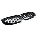 1999-2001 BMW Série 3 E46 2 portes 323Ci/328Ci/320Ci/325Ci/318Ci Calandre avant double ligne noire brillante-5