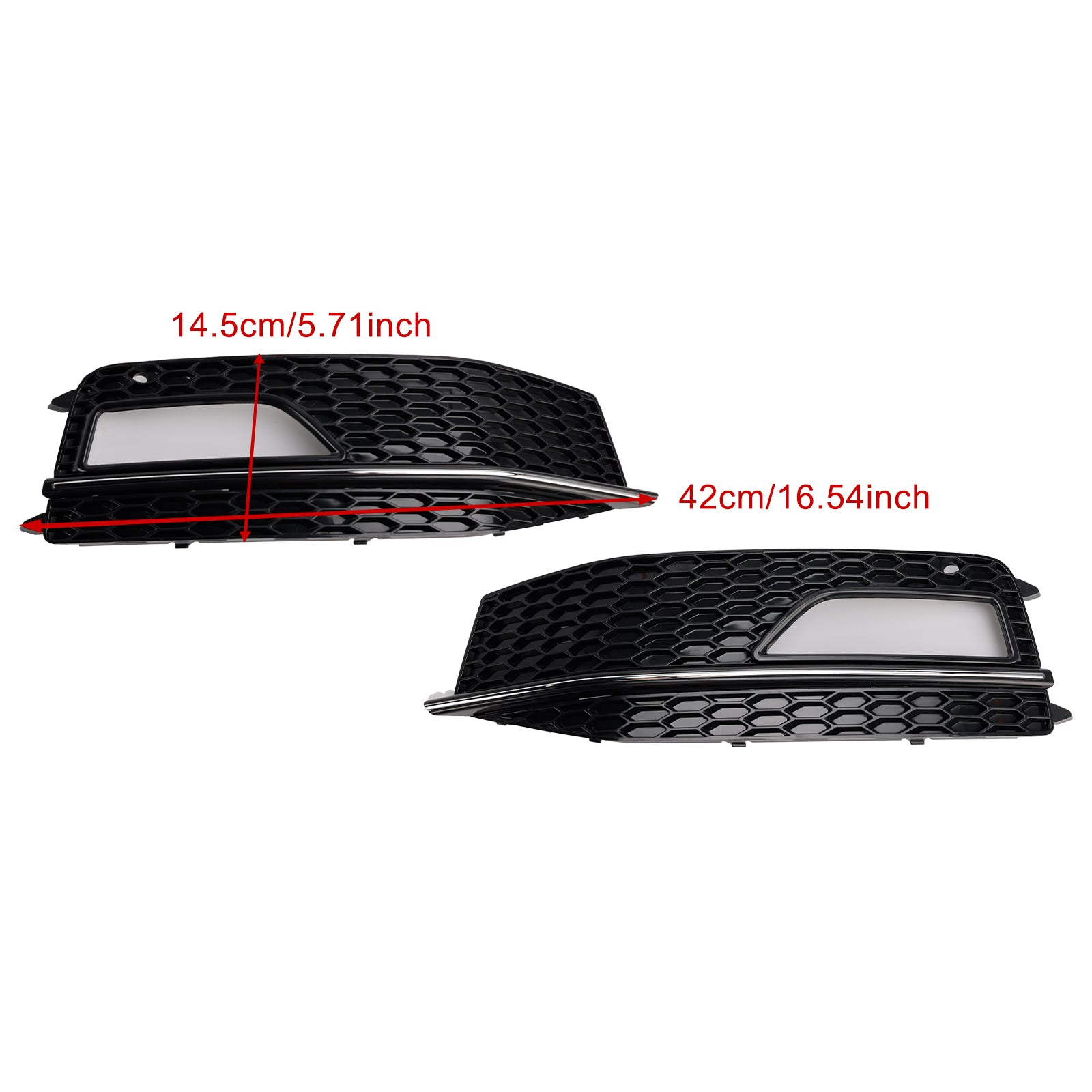 Audi A4 S-line/S4 2013-2016 Griglia a nido d'ape Paraurti anteriore 2 pezzi Griglia di copertura della lampada fendinebbia 8K0 807 682M 8K0 807 681 L