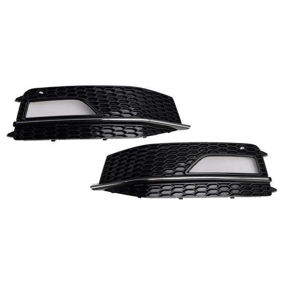 Audi A4 S-line/S4 2013-2016 Grade de malha em favo de mel para-choque dianteiro 2pcs luz de neblina grade de cobertura 8K0 807 682M 8K0 807 681 L