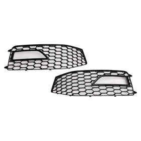 Audi A4 S-line/S4 2013-2016 Grade de malha em favo de mel para-choque dianteiro 2pcs luz de neblina grade de cobertura 8K0 807 682M 8K0 807 681 L