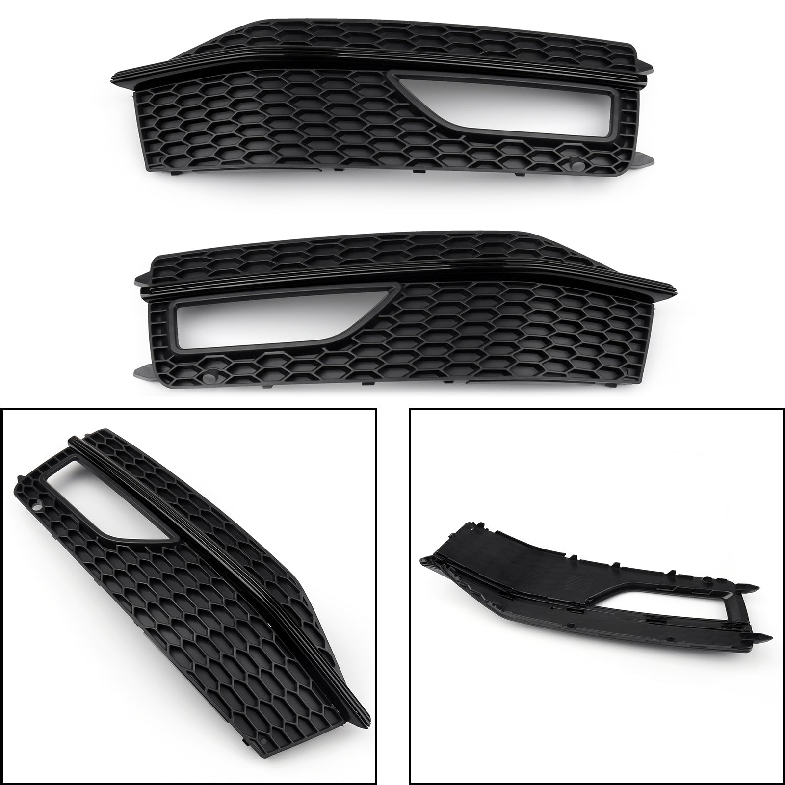 2013-2015 Audi A4 S-line S4 Bumper Fog Light Lamp Cover Grille Grill 8K0807682M 8K0807681L Generic