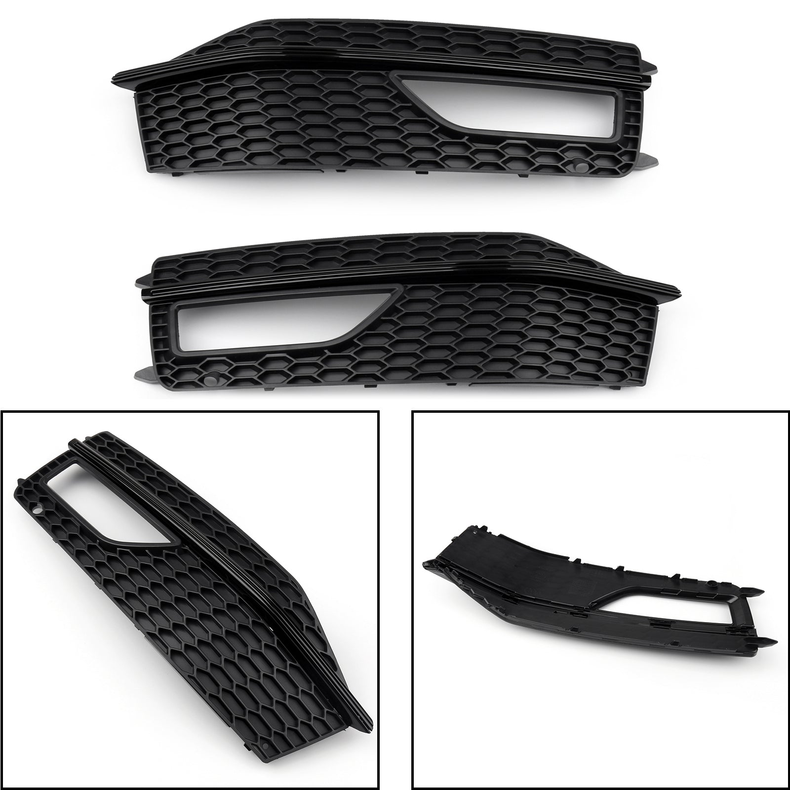 Audi A4 S-line/S4 2013-2016 Griglia a nido d'ape Paraurti anteriore 2 pezzi Griglia di copertura della lampada fendinebbia 8K0 807 682M 8K0 807 681 L