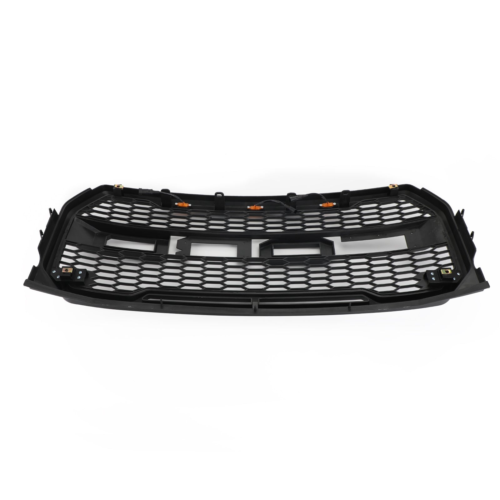 Reemplazo de parrilla de parachoques delantero estilo Raptor para Ford 2015-2017 F150 XLT/Lariat/Platinum/FX4, color negro, con LED