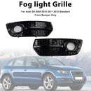 2009-2012 Audi Q5 Standaard Honingraat Zwart Mistlamp Grille Voorbumper Onderste Grill 8R0807681A 8R0807682A-4