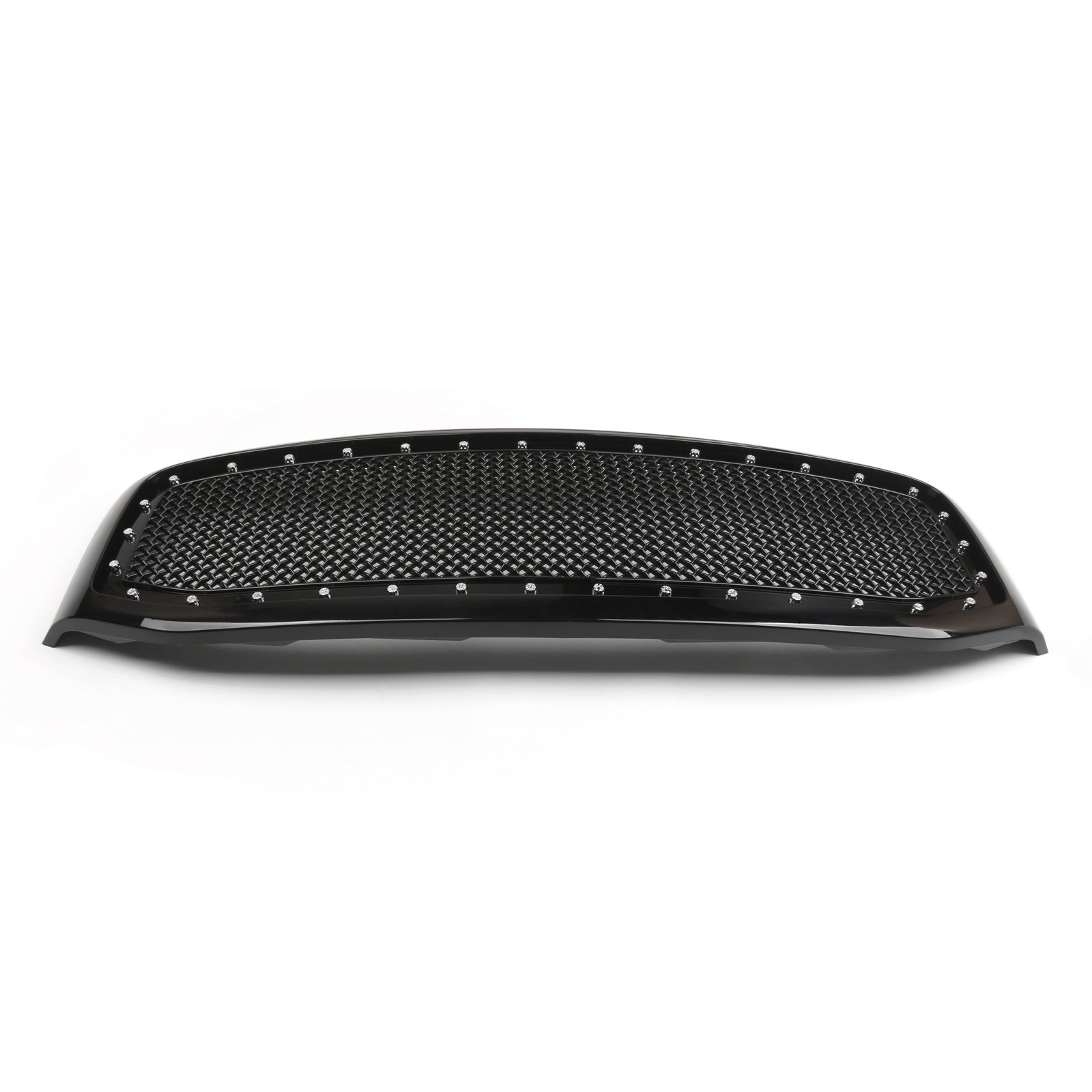 Dodge Ram 1500 2500 3500 2006-2008 Mesh Rivet Grill Replacement Front Hood Black / Chrome Grille