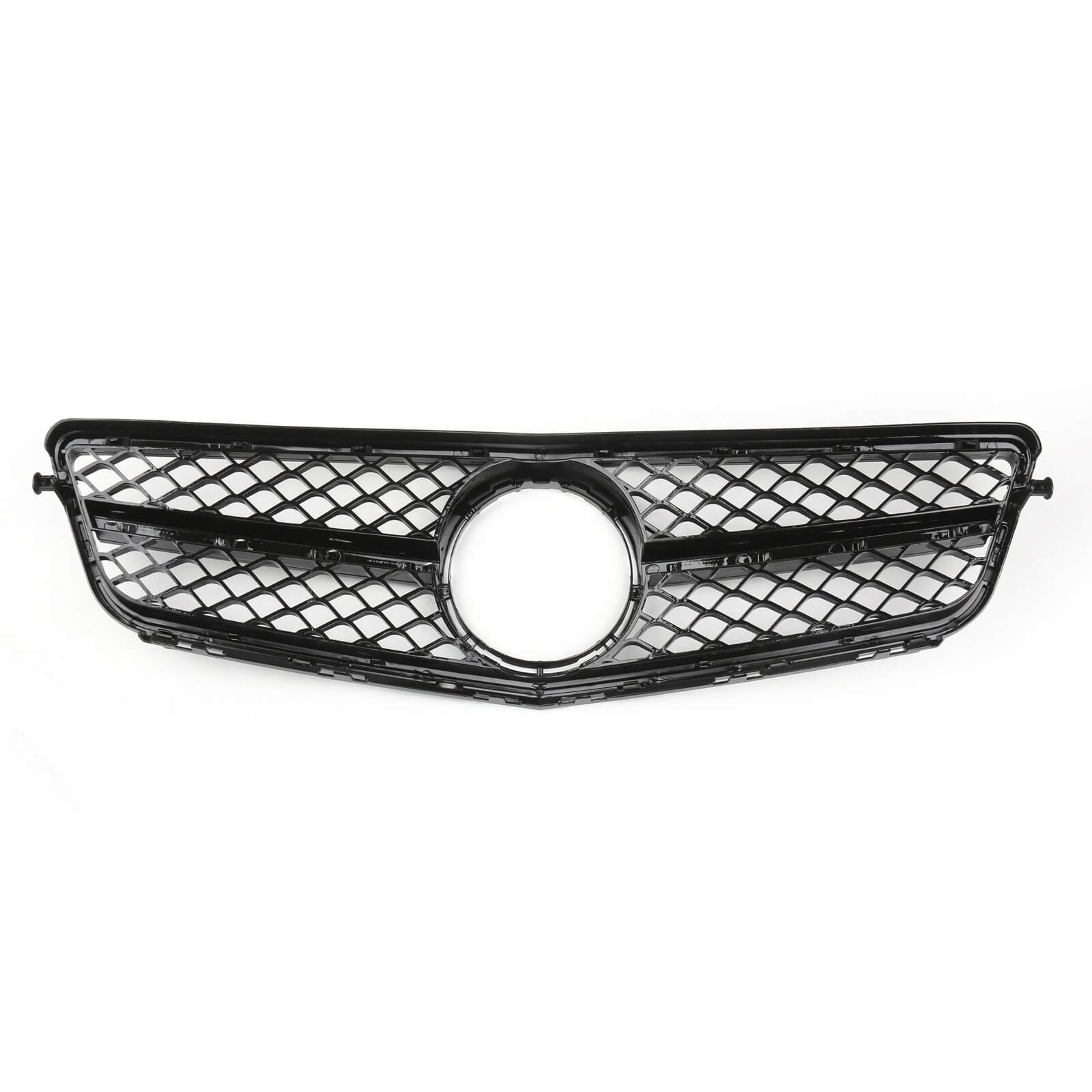 Parrilla delantera de parachoques negra estilo Amg para Mercedes Benz Clase C W204 C250 C300 C350 2008-2013