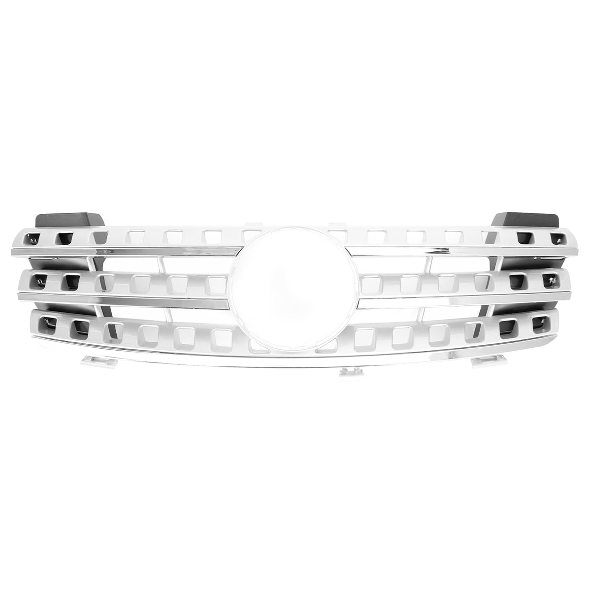 Front Bumper Grille For Mercedes M-Class W164 – ML320 ML350 ML500 ML550 2005–2008 – Silver 7-Hole