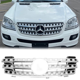 Comprar cromo Mercedes Benz Clase ML 2005-2008 W164 Parrilla delantera cromada negra ML320/300/350/500