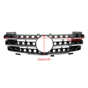 Mercedes Benz Clase ML W164 Rejilla de repuesto para parachoques delantero negro 2005 2006 2007 2008 - 0