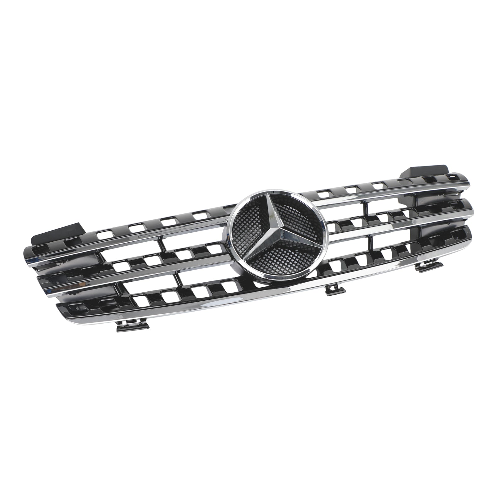 Parrilla delantera cromada negra para Mercedes Benz Clase ML W164 ML320/300/350/500 2005-2008