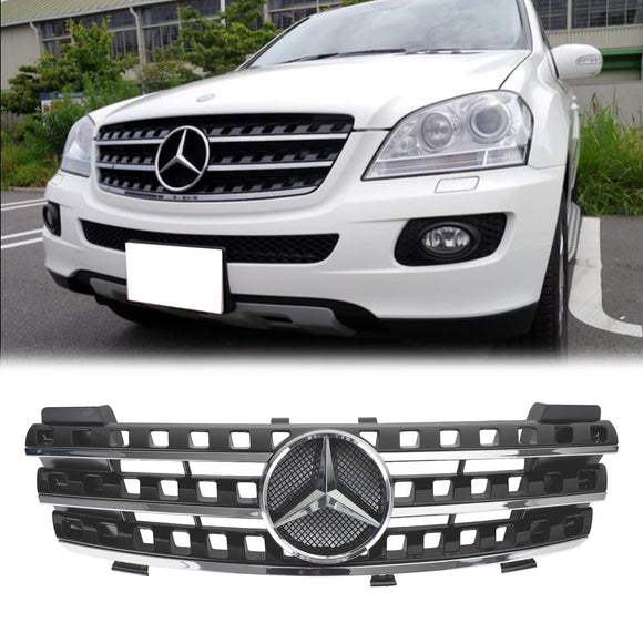 Mercedes Benz Classe ML 2005-2008 W164 Griglia anteriore ML320/300/350/500 Griglia nera cromata