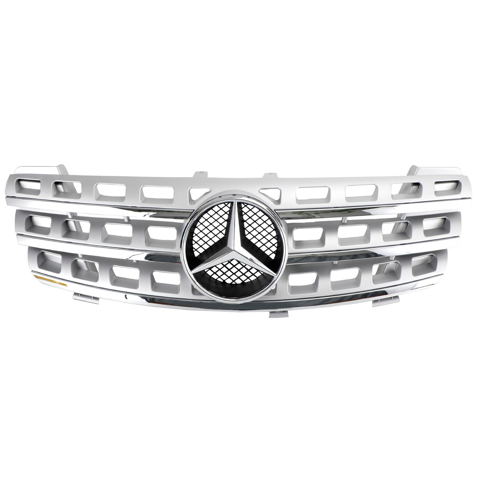 Calandre avant de style AMG Mercedes Benz Classe ML W164 ML320/300/350/500 2005-2008 Grille chromée argentée