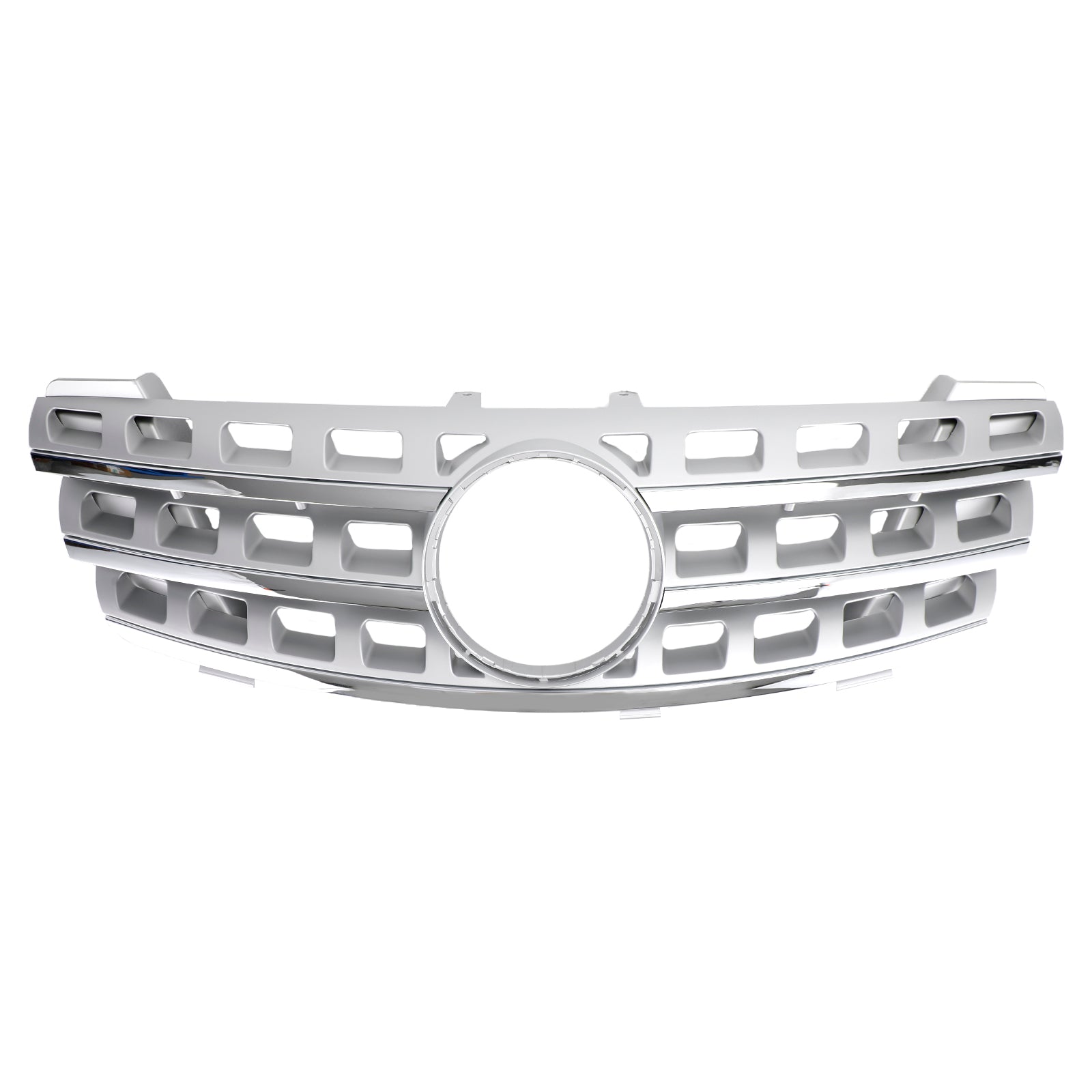 Calandre avant de style AMG Mercedes Benz Classe ML W164 ML320/300/350/500 2005-2008 Grille chromée argentée