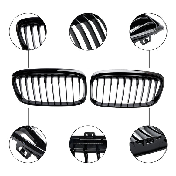 2015-2018 BMW Série 2 F45 F46 218d/220d/218i/M240i Calandre avant pré-lifting noir brillant