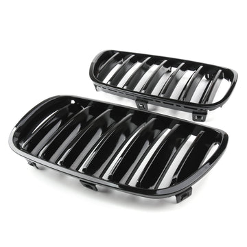 2007-2010 BMW X3 E83 Facelift Gloss Black Grill Etupuskurin Single Stal Säleikkö - 0