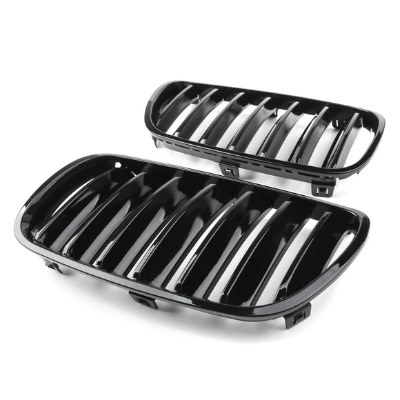 BMW 2007-2010 X3 E83 25si 30si xDrive28i xDrive30i Facelift Grille de pare-chocs avant noire mate